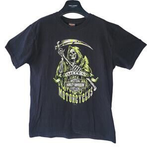 Harley Davidson of Anaheim Los Angeles Shirt Mens L Black reaper father son